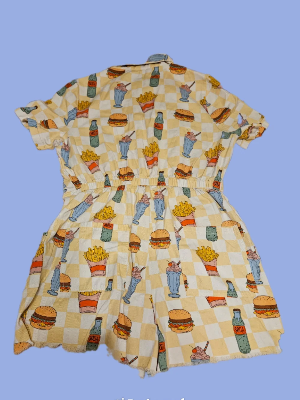 GUC Lucy & Yak Fast Food Theme/ Print Short Sleeve Romper Size 16 - Picture 3 of 6